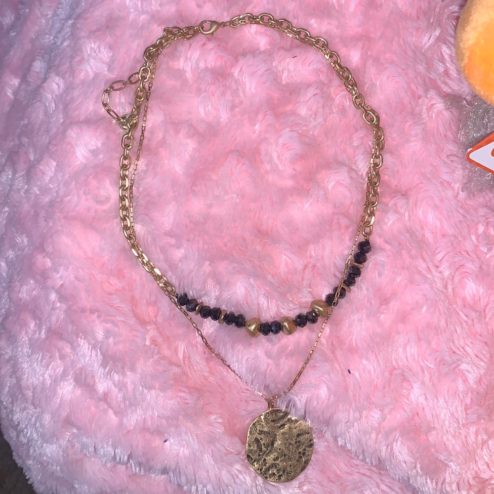 black and gold necklace
